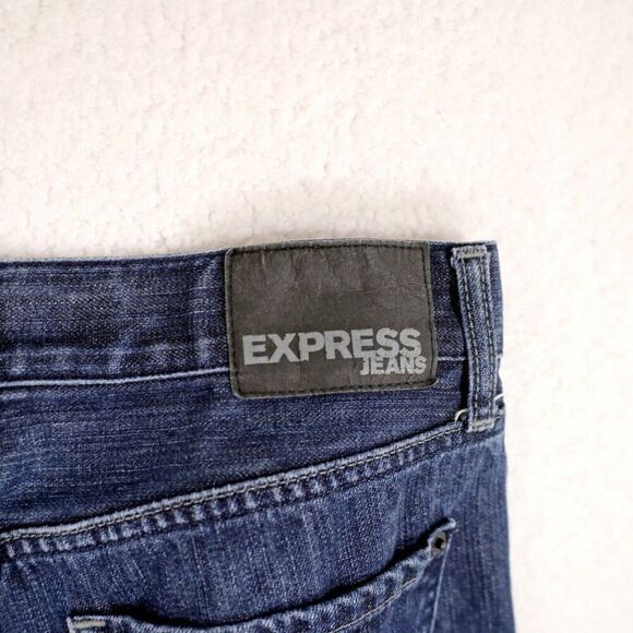 Express Rocco Slim Fit Bootcut Blue Denim Low Rise Jeans 31/29‎ Tagged 30/30 - Picture 9 of 13